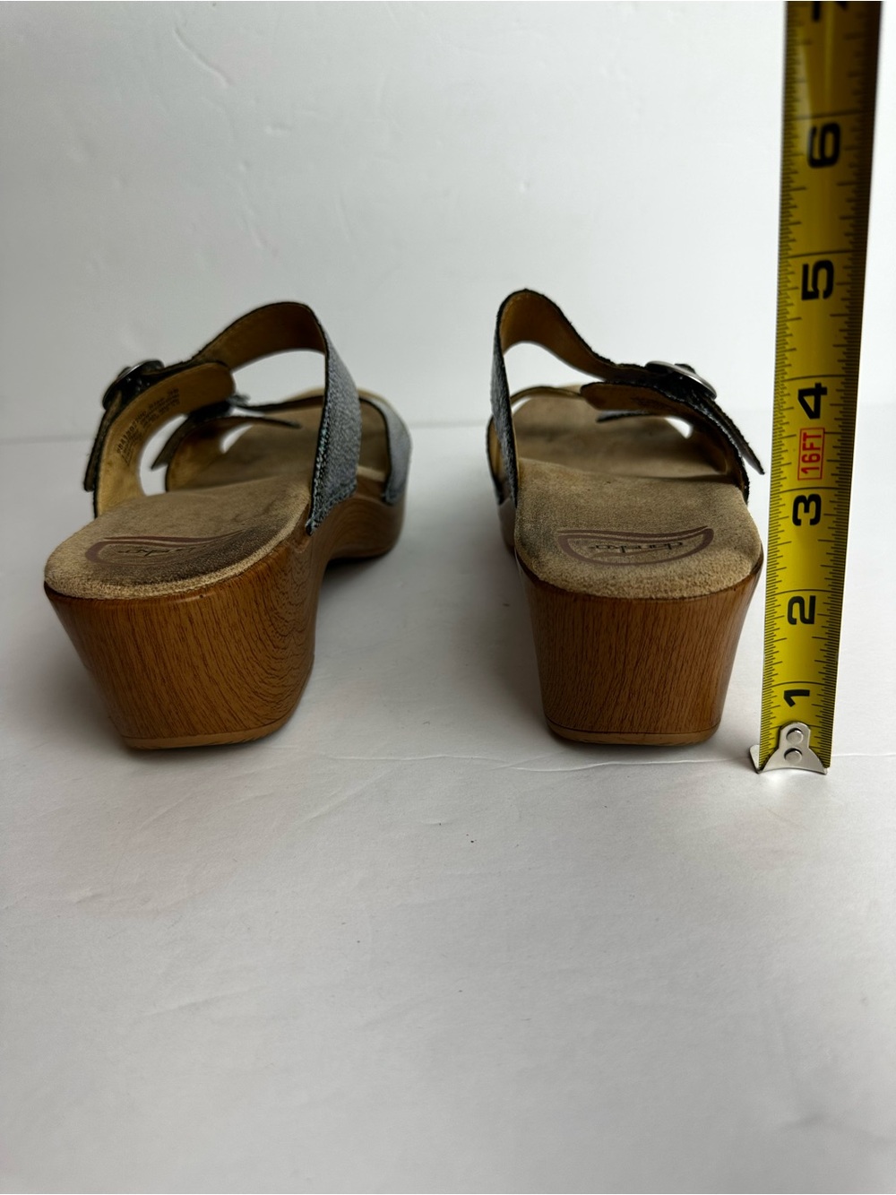 Dansko Sophie Sandals Women's Size EU 39 8.5 or 9 Shoes Blue Green Buckle - Picture 3 of 8